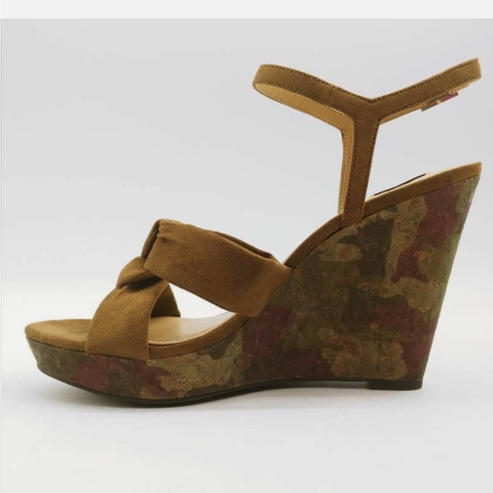 GILI Women’s Ankle Strap Wedge Heel Sandals Kahlie Willow Brown Camo Size 6 NEW - Picture 4 of 8